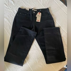 Levi’s Dark Denim 505 Mid Rise Straight Leg Jeans